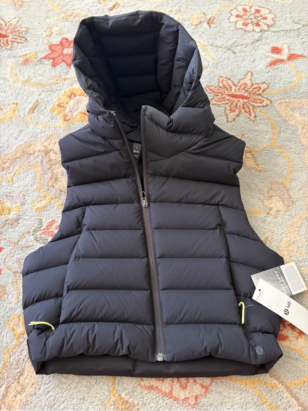 Lululemon lab Black Puffer Vest with Hood